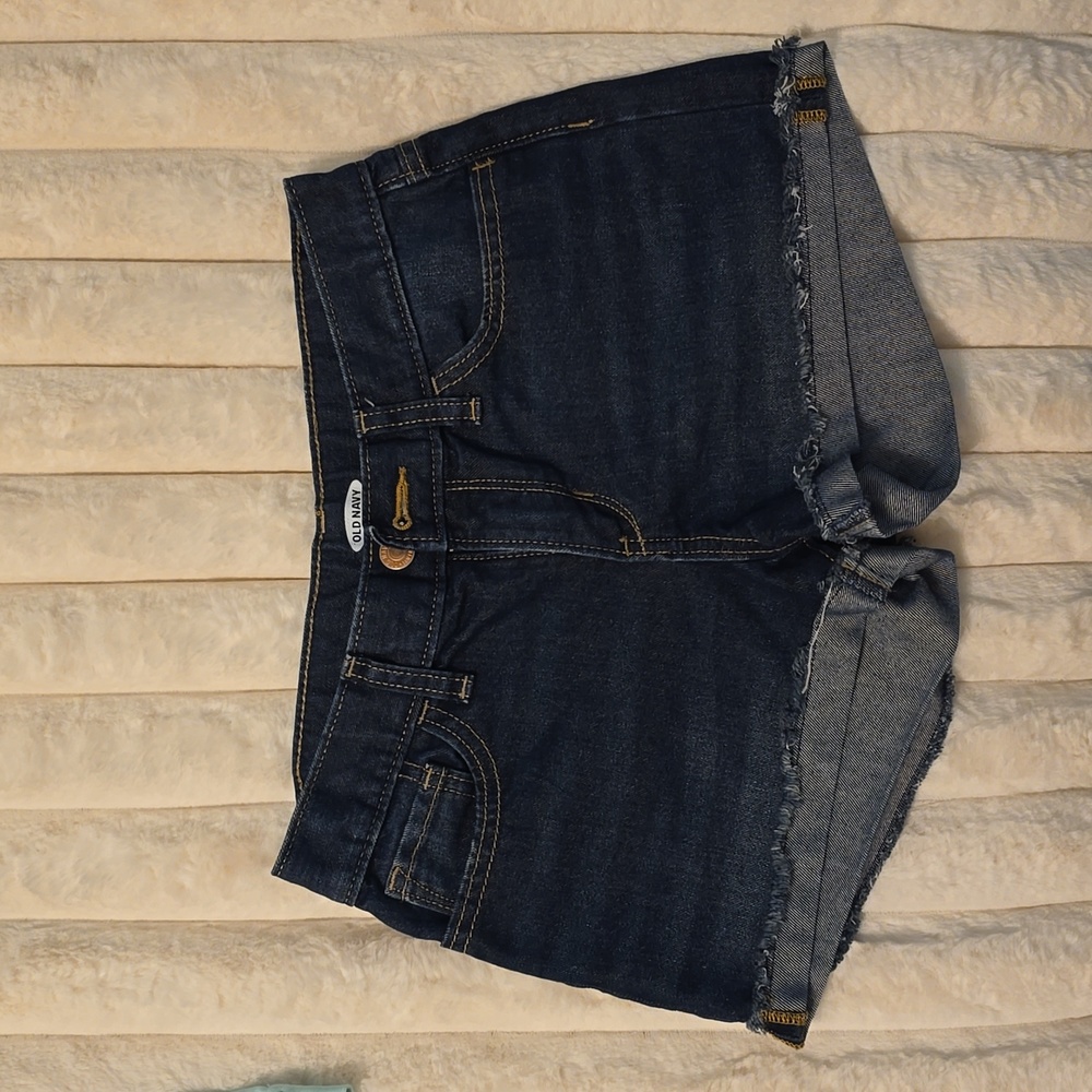 Old Navy CutOff Denim Shorts Size 12. Dark Denim color.